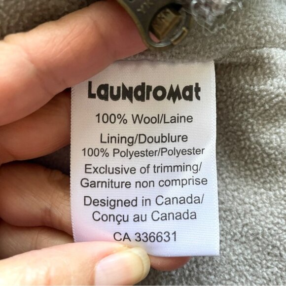 🛑 Laundromat Wool Hooded Fleece Lined Zip-up Sweater Jacket - Large🇳🇵 - Picture 10 of 13